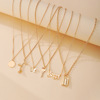 Multilayer human head with butterfly, necklace, European style, English, simple and elegant design, 6 items