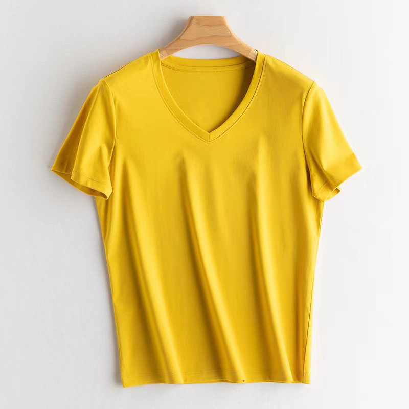 Mango yellow V -neck
