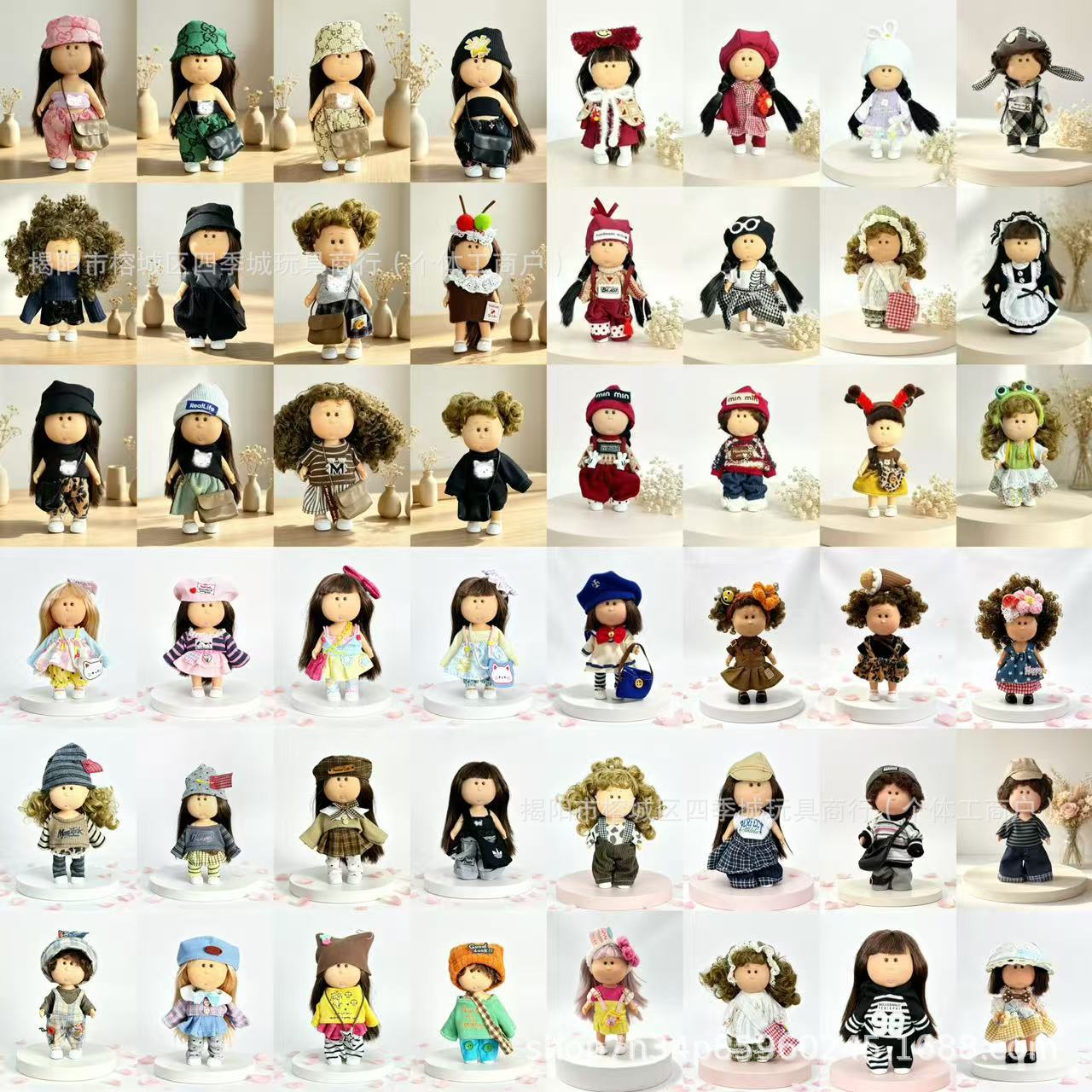 Wholesale 14cm Mini Potato Doll Mia Spain 14cm Doll Clothes Dress Doll Dressing Set