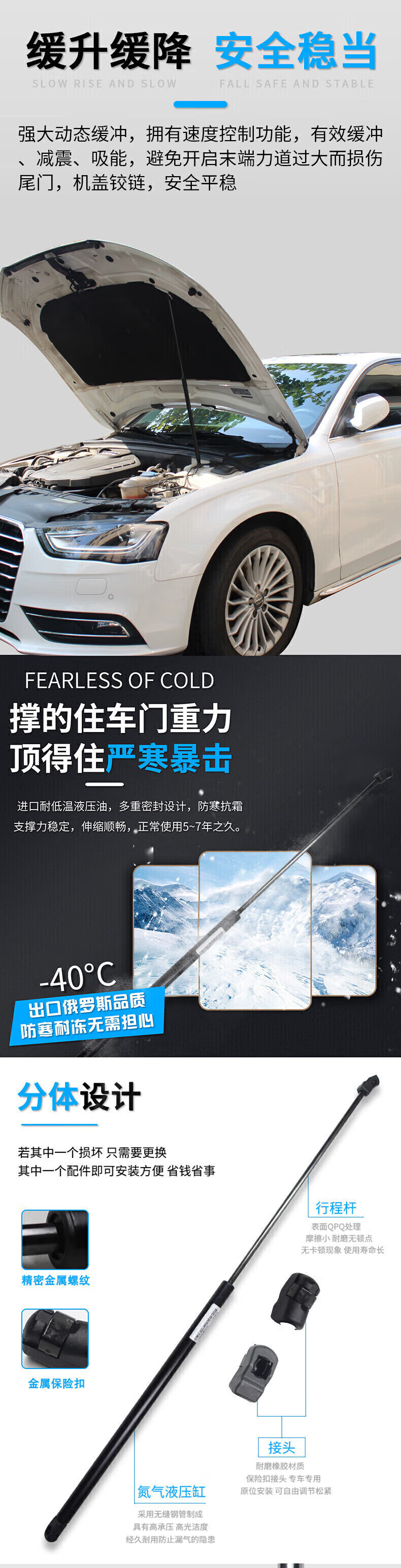 Suitable for Beijing Hyundai Tucson Ix25 Ix35 Ruiyi I30 Trunk Hydraulic Rod Elantra Tailgate Support Rod