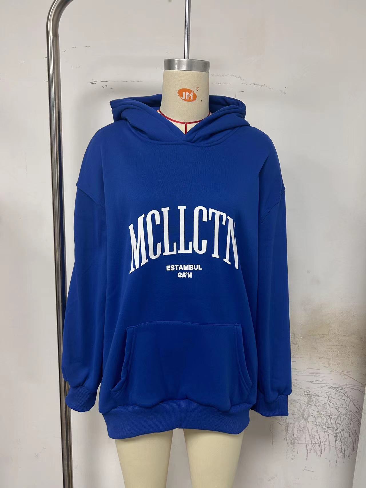 2023 Damski sweter z nadrukiem, uniwersalny top z długimi rękawami i kapturem dla kobiet_voghion.com