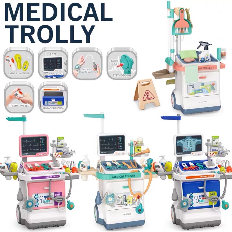 Children play house toy simulation music Doctor Nurse toy with light suit boys and girls birthday gift