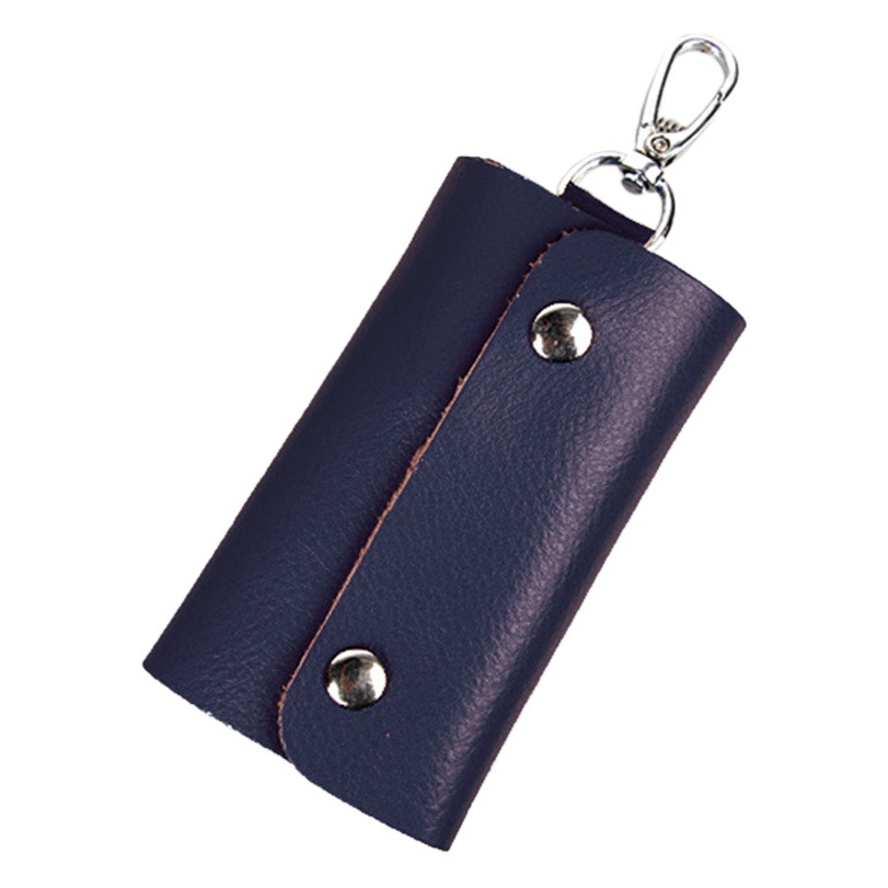 Factory Direct Sales in Stock Candy-Colored Cowhide Key Bag Genuine Leather Leather Key Bag Unisex Key Bag