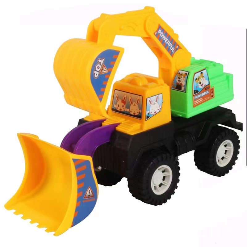 Excavadora de vehículo de ingeniería multifuncional para niños de comercio exterior, coche de juguete deslizante inercial de gran tamaño, suministro de fabricante de playa