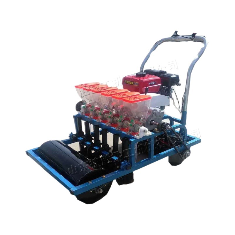 Máquina eléctrica de semillas ajustable multi-lineas, máquina de plantación de vegetales y pimientos de empuje manual, máquina de siembra de rábano y espinacas image 6