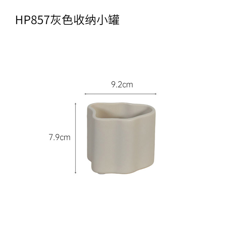 Ins estilo nórdico cerámica cepillo de maquillaje lápiz de ojos lápiz de cejas caja de algodón frasco decoración al por mayor