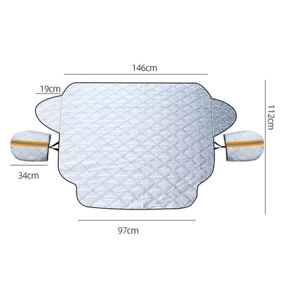 Car snow shield aluminum film Car snow shield - new-material-146-112cm-non-magnetic-reflective-strip-earmuffs-non-woven-storage-bag