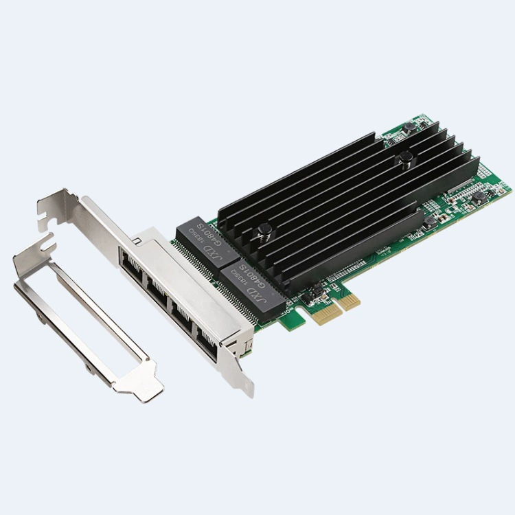 DIEWU 4 PCI-E гигабитная сетевая карта для сервера с двумя портами, настольная карта с четырьмя гигабитными портами питания