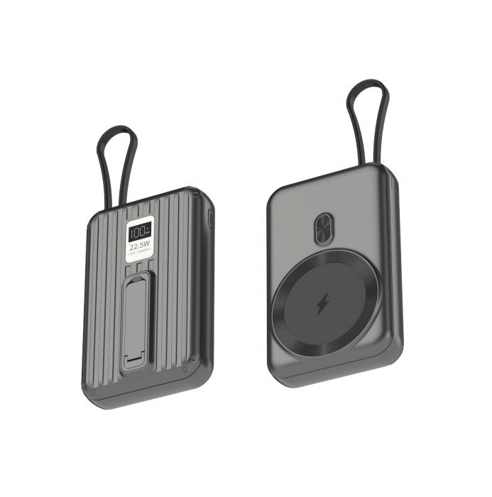 PD30W Fast Charger跨境KC迷你口袋充电宝 数显胶囊应急充二合一