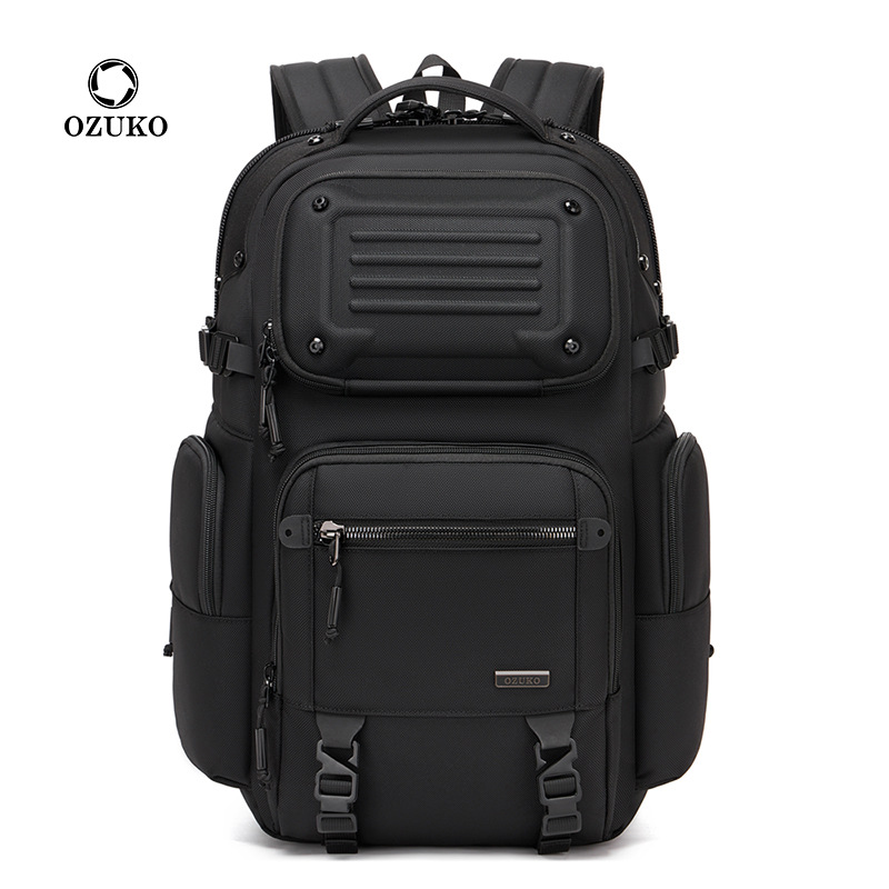 Ozuko Backpack For Men, Large Capacity Waterproof Laptop Bag 15inch Business Travel Commuting Backpack, Men's High-End_voghion.com
