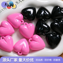 亚克力烤漆桃心实色吊孔个性爱心DIY韩版挂孔吊坠饰品配件
