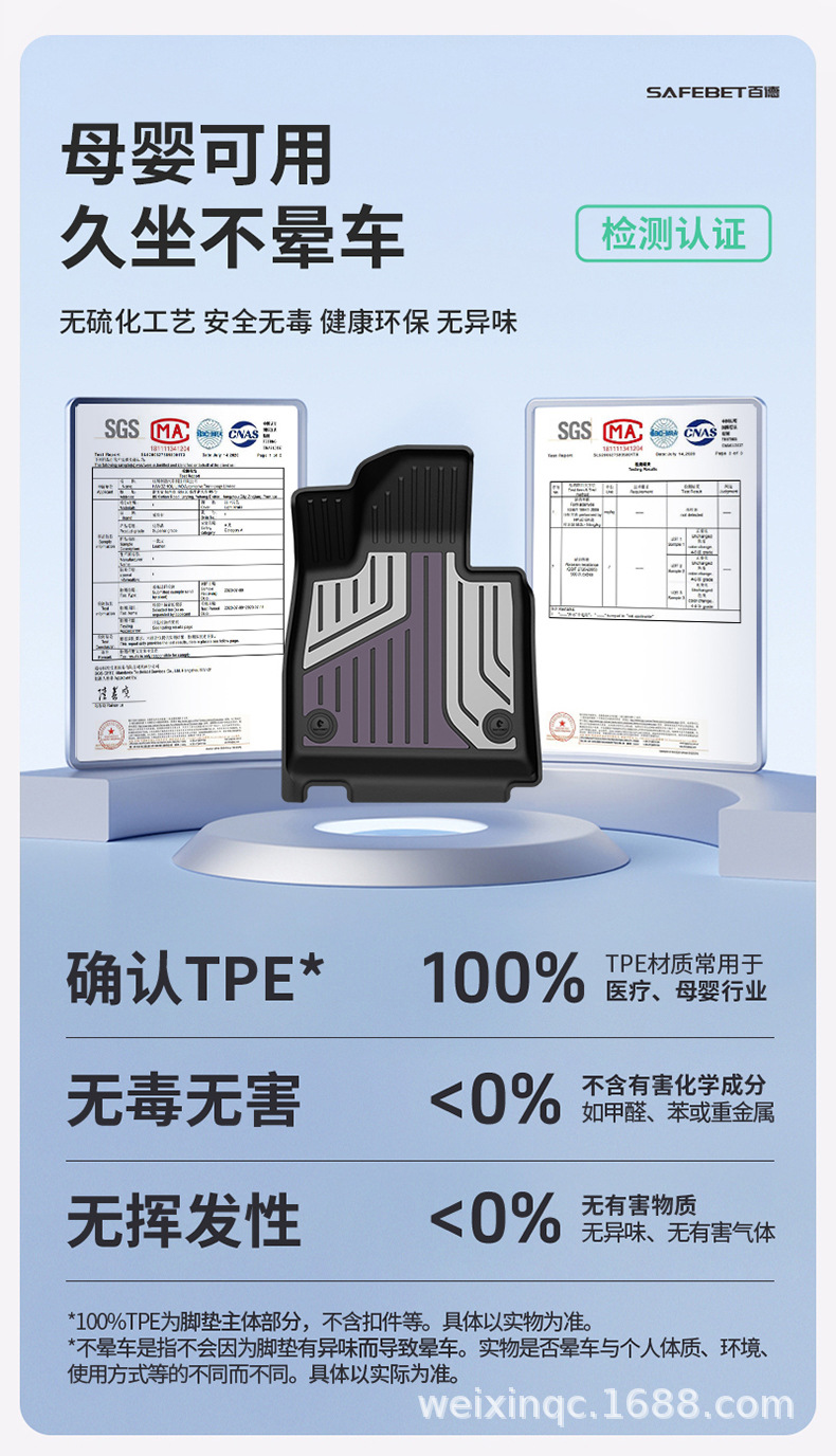 Suitable for Leapmotor A10 B01 C11 B10 C10 C16 D19 Lafa5 Special Tpe Colorful Car Floor Mats