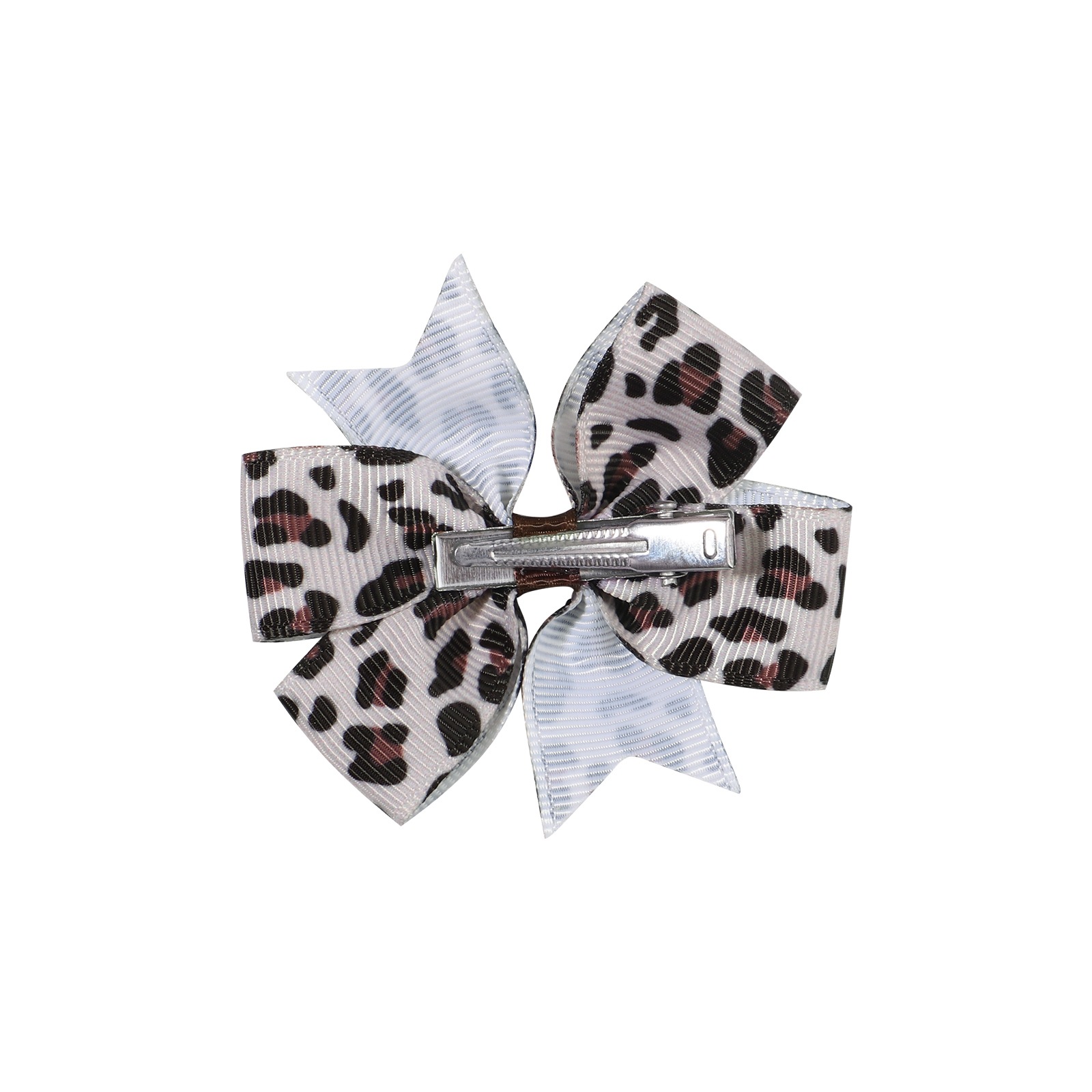 Fashion Plaid Bow Knot Leopard Cloth Hair Clip 1 Piecepicture2