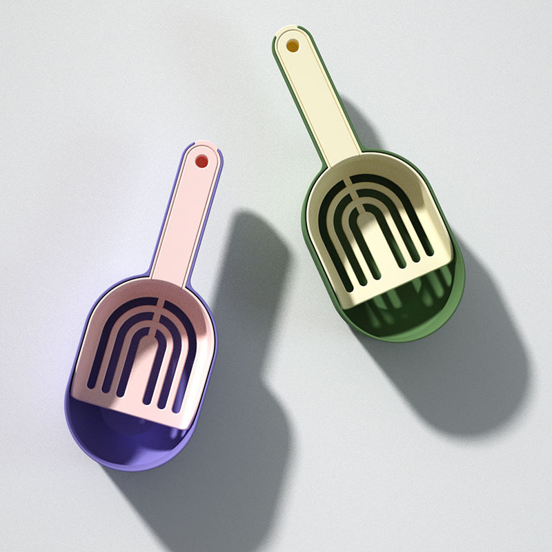 Amazon transfronterizo nuevo tofu multifuncional pala de arena para gatos suministros de limpieza para mascotas gran arena para gatos pala de mierda de gato