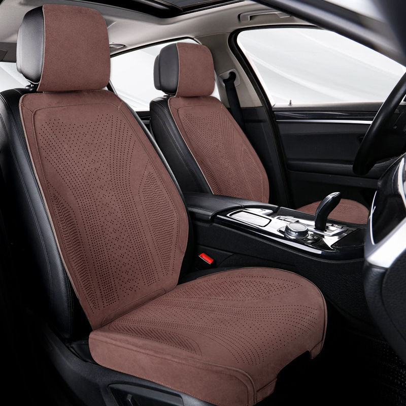 25 new suede car seat cushion four seasons universal Rams breathable summer seat cushion half package car cushion seat cover