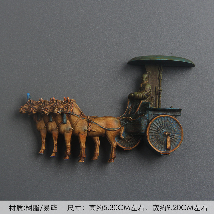 创意立体陕西西安兵马俑树脂冰箱贴磁吸贴城市旅游风景文创收藏品|undefined