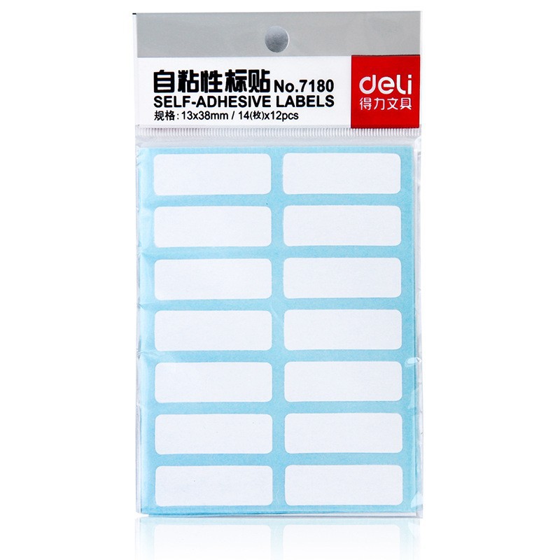 Deli 7182/7187/7184/7189/7193/7186/7180 etiqueta adhesiva precio nombre etiqueta de papel