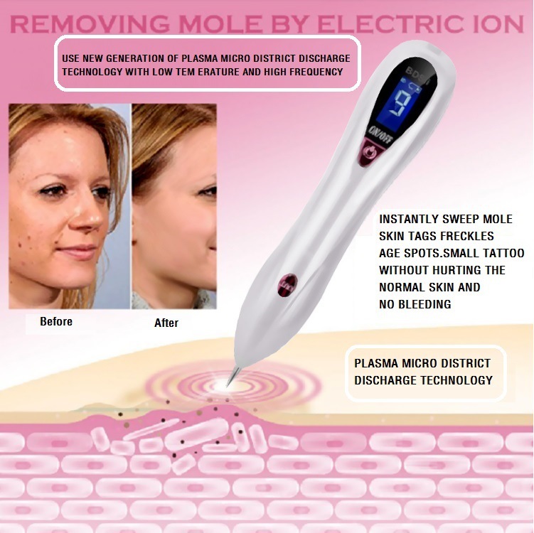 跨境专供点痣笔英文图片全英包装点痣笔离子碳化去斑点斑去痣美容