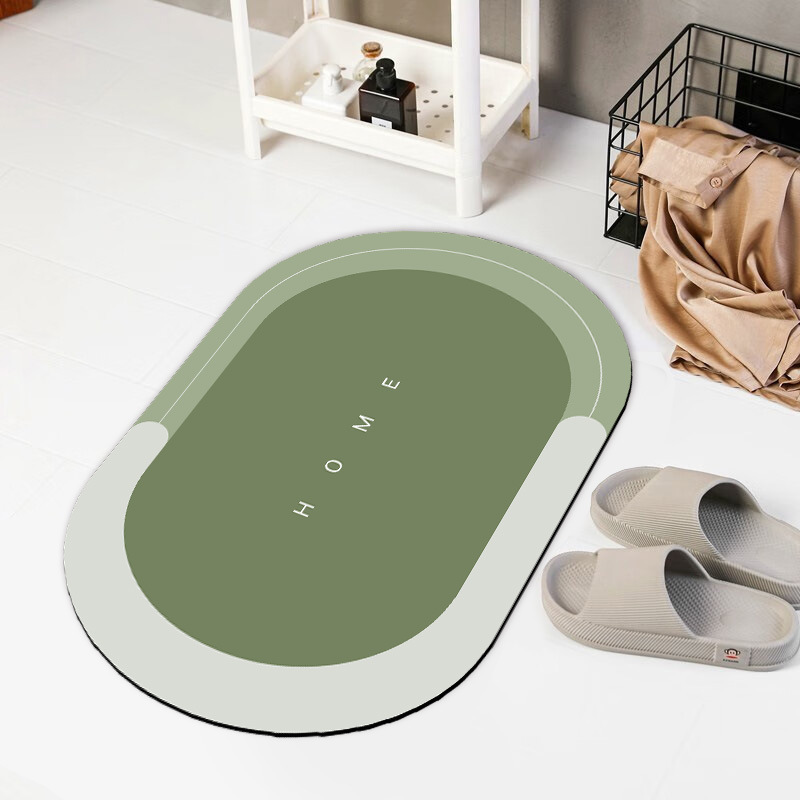 Alfombra de entrada estilo minimalista con letras, tapete absorbente para baño y puerta, diseño moderno de diatomeas