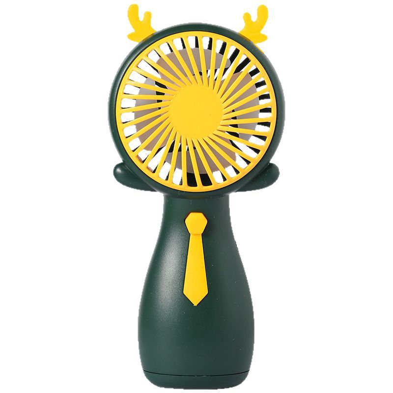 Ventilador USB de mano con dibujos animados y cordón, para exterior, escritorio y dormitorio, regalo infantil para verano.