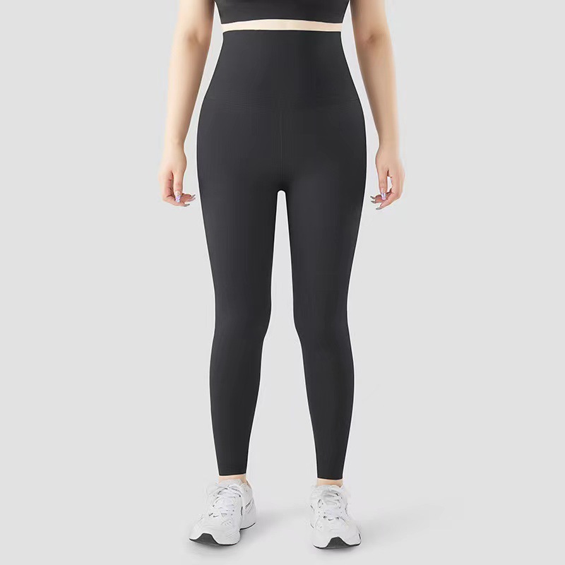 Plus tamaño más tamaño pantalones de tiburón desgaste exterior de las mujeres primavera y otoño delgada cintura alta cadera levantamiento vientre contratación flaco Barbie pantalones recortados Leggings