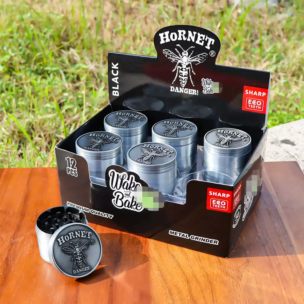 Hornet 4层 40mm金属研磨器 小号锌合金磨烟器Metal Grinder