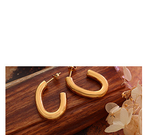 fashion hollow geometric ring necklace bracelet set titanium steel 18K gold plated jewelry