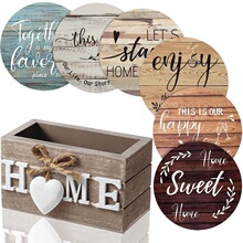 S 90222 Wood Acrylic Cup Coaster Set ľ���ǿ������� �羳