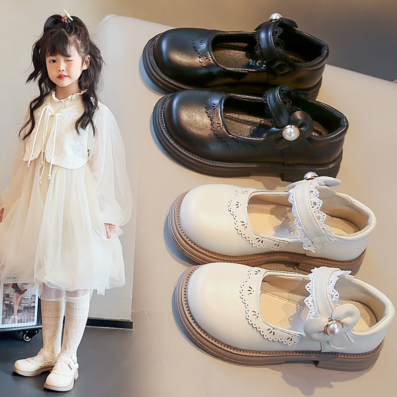 Girls' Shoes Children's Princess Small Leather Shoes 2025 Autumn New Girls' Shoes Lightweight Low Heel Student Dance Shoes