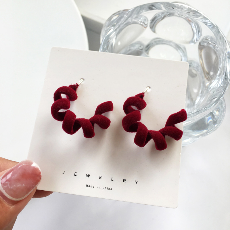 Printing Pattern Fashion Printing Metal No Inlaid Earrings