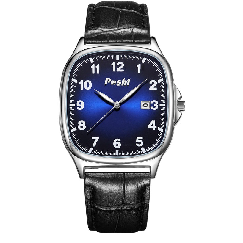 POSHI reloj de hombre impermeable luminoso calendario reloj de cuarzo moda casual Correa reloj de hombre al por mayor