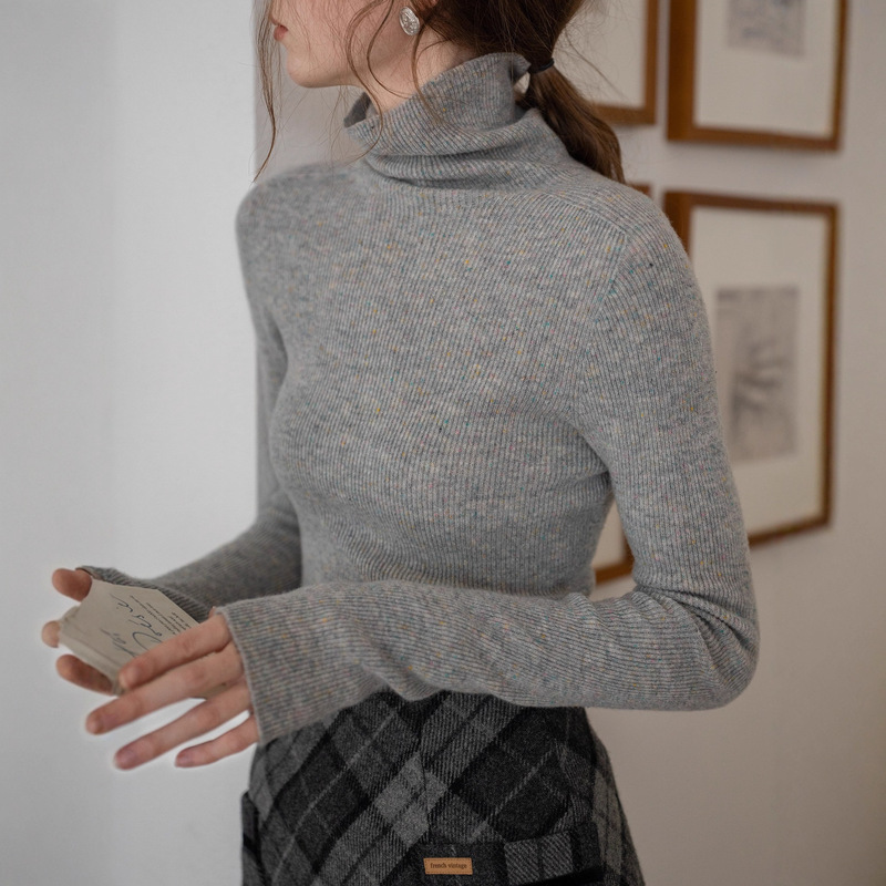 "Soft and Waxy Colorful Dots" Ultra-Fine Merino Wool Dazzling Colorful Dots Classic Knitwear Base Knitwear