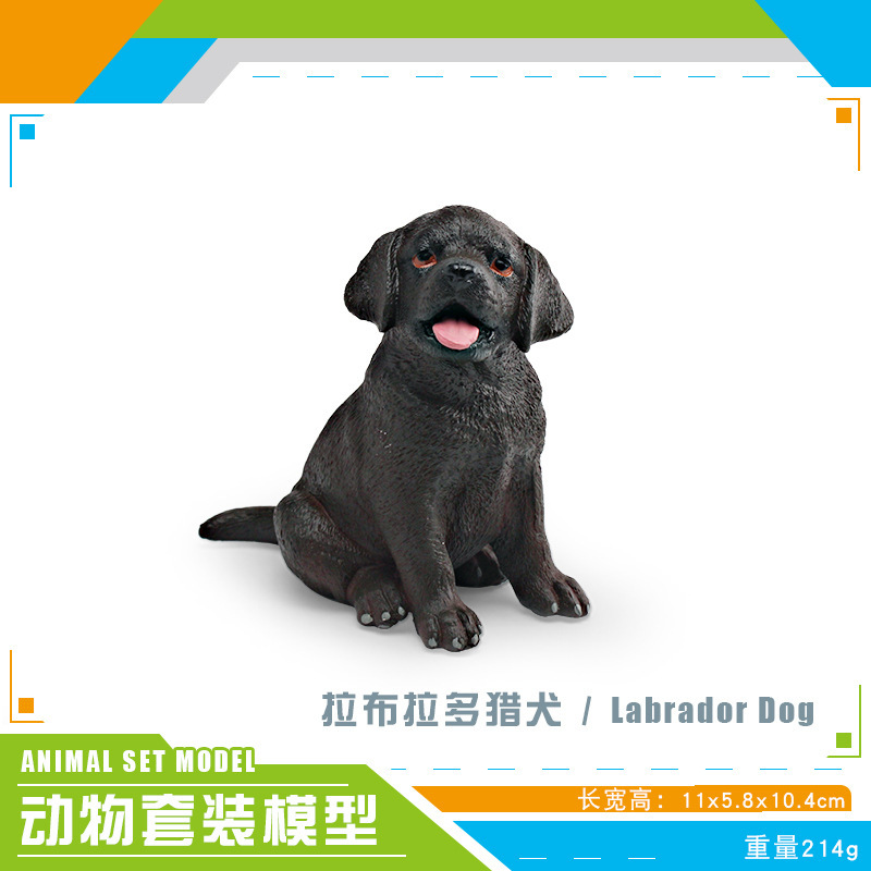Exportación transfronteriza de simulación de perros de mascota modelo de perro de madera sólida grande Dobin Dorado Mesa Juguetes de decoración estática