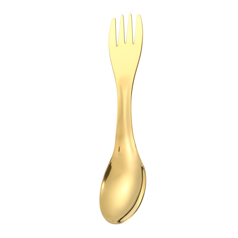 Portable Stainless Steel Double-headed Spoon And Fork Cutlery Set_voghion.com