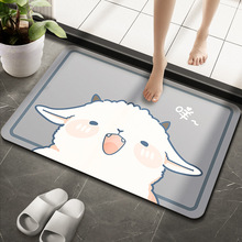 浴室地垫硅藻泥卫生间吸水脚垫防滑垫速干门垫子可爱卡通橡胶地毯