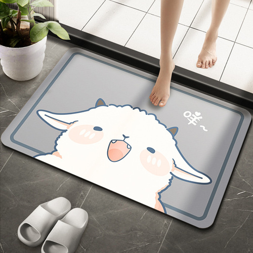 Bathroom floor mat absorbent soft diatom mud foot mat toilet home bathroom non-slip entrance door quick-drying door mat