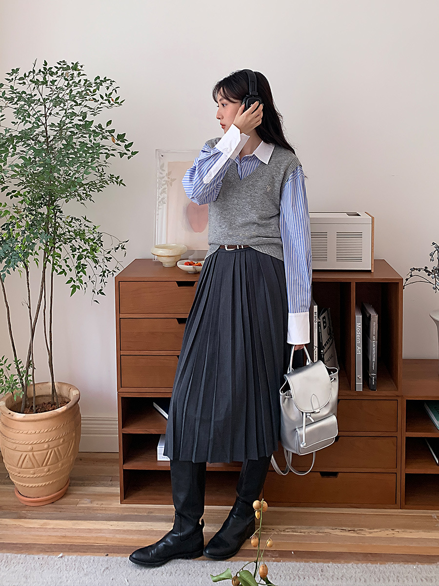 Jy004 dark gray skirt