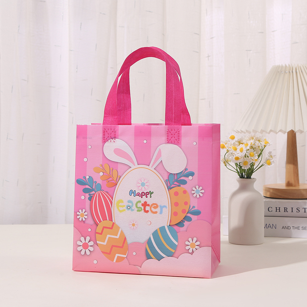 Cute Easter Rabbit Nonwoven Holiday Shopping Bag 1 Piece display picture 5