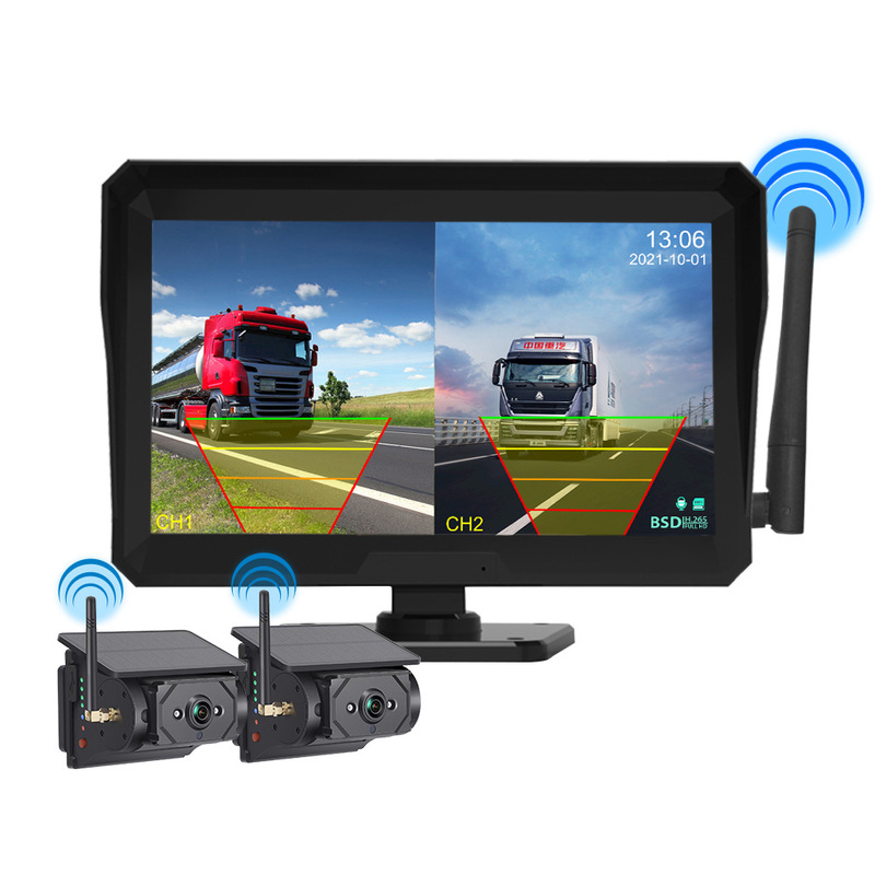 7inch 車ワイヤレス磁気ソーラー HD カメラ乗用車とトラックのドライブレコーダー反転画像卸売|undefined