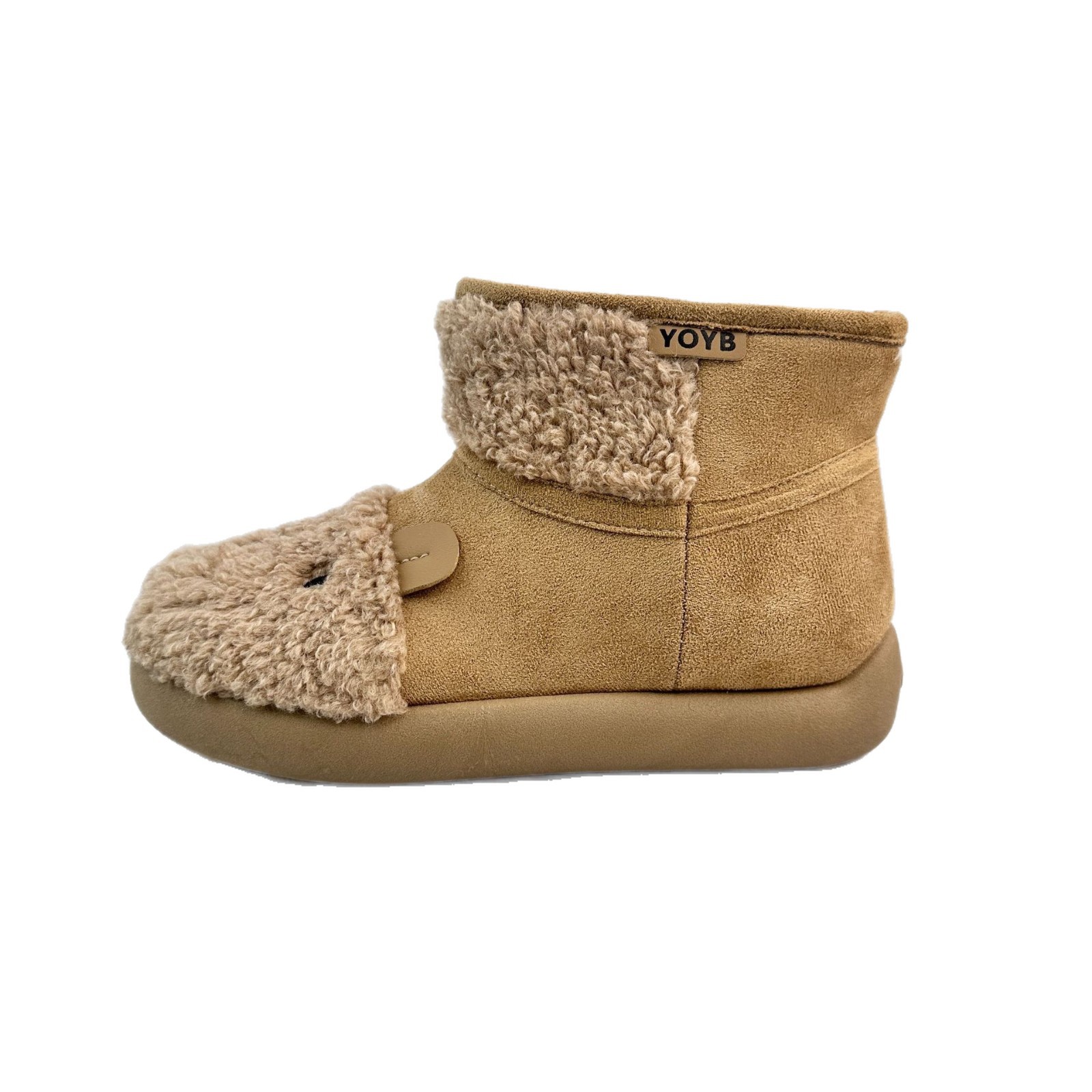 YANBO 2025 invierno nuevas botas de invierno más vello grueso calentamiento botas de nieve de dibujos animados conejo zapatos de mujer