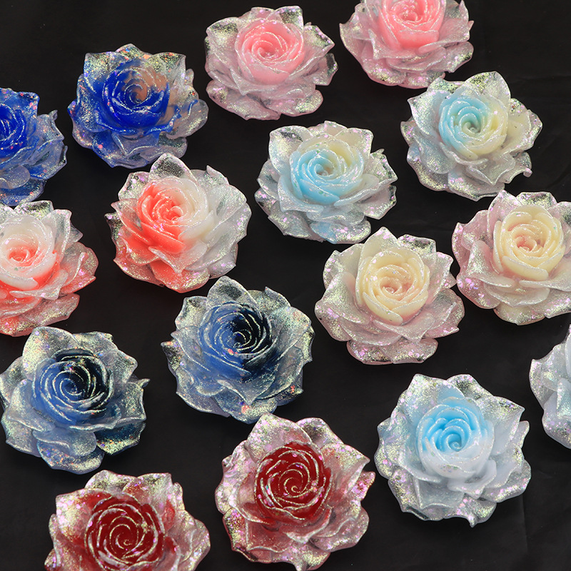 新款萤火虫夜光真爱玫瑰制作diy饰品配件手机壳项链吊坠材料包