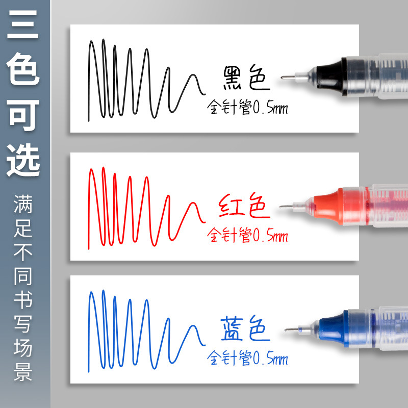 Rollerball quick dry black capacious rollerball pen