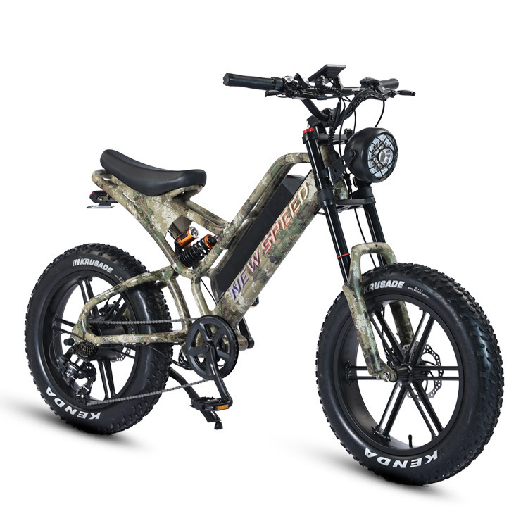 Cross-Border Foreign Trade Snowmobiles, Retro Fashion Off-Road Electric Bicycles, Lithium Battery Variable-Speed Power-Assisted Bicycles