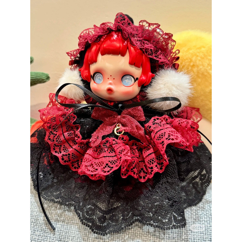 sp光织园SKULLPANDA冬日乐章系列搪胶毛绒公仔娃衣套装娃娃衣服|undefined