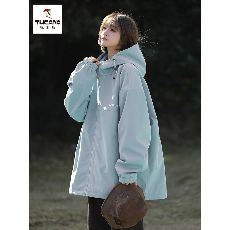Woodpecker Autumn and Winter New Outdoor American-Style Jacket for Men and Women, Casual Loose-Fitting Couple's Workwear Jacket