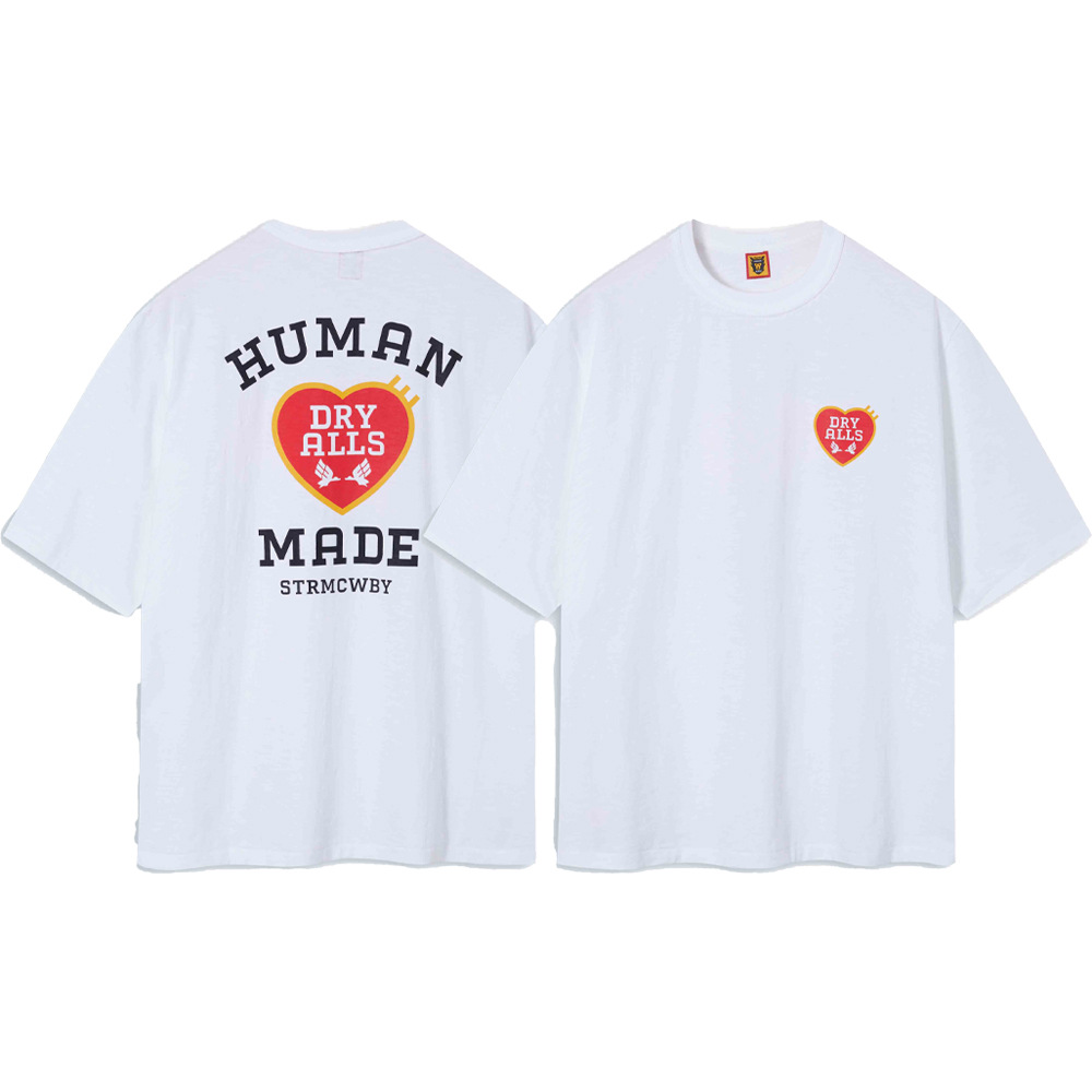 Marca de moda japonesa de bambú pesado algodón suelto pareja de hombre y mujer cilindro camiseta de manga corta media manga TEE