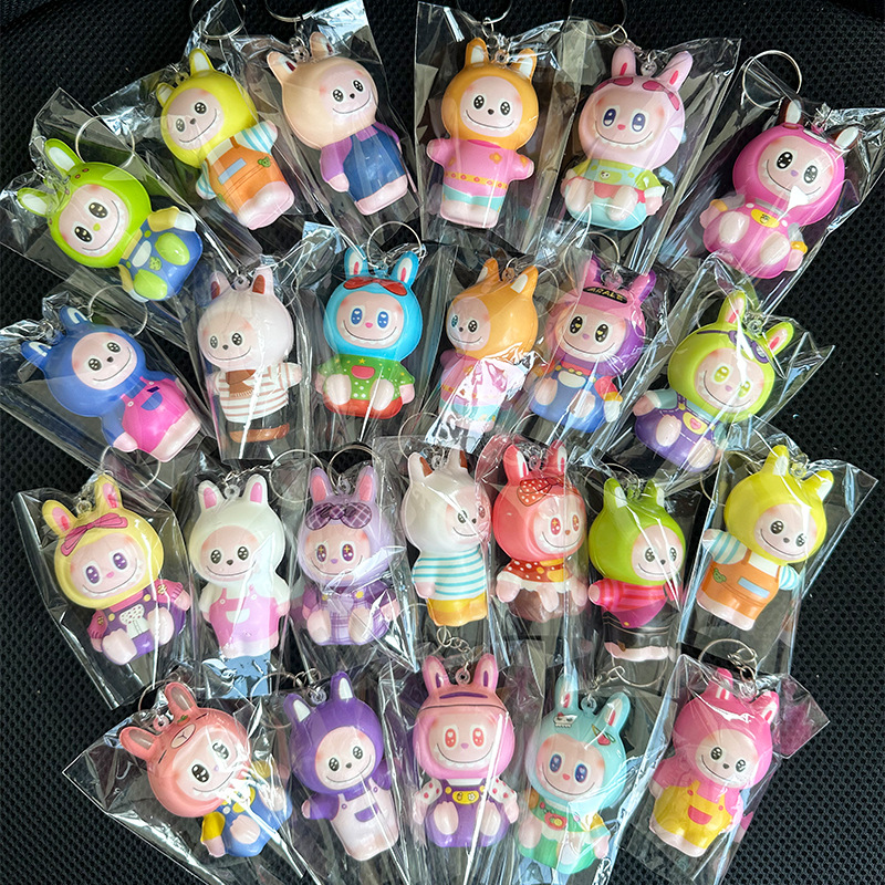 라부부 핀치 키체인 7.5cm 혼합머리