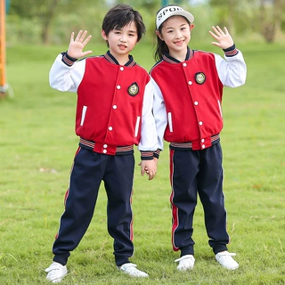 小学生校服套装儿童班服春秋装冬季三件套幼儿园园服英伦风棒球服