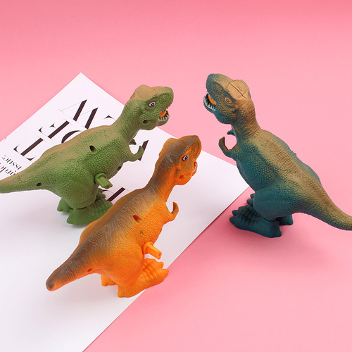 Clockwork dinosaur toy plastic jumping dinosaur children's kindergarten prize small gift for children's day gift for the beginning of school