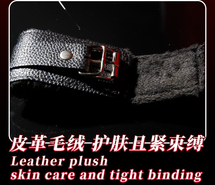Jiuai SM Training Handcuffs, Steel Tube Restraint Set, Black Adult Couple’s Bedroom Accessory — detail image 11